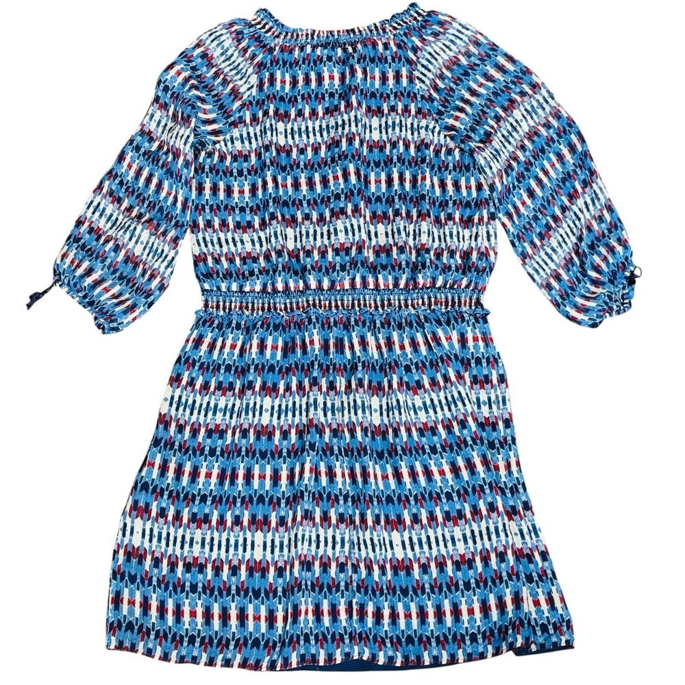 Shoshanna Size 4 Printed Silk Elastic Waist‎ Dress Blue. Lightweight. Lined - Picture 11 of 16